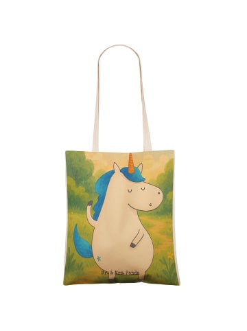 Mr. & Mrs. Panda Tasche Einhorn Mann Design ohne Spruch in Weiß