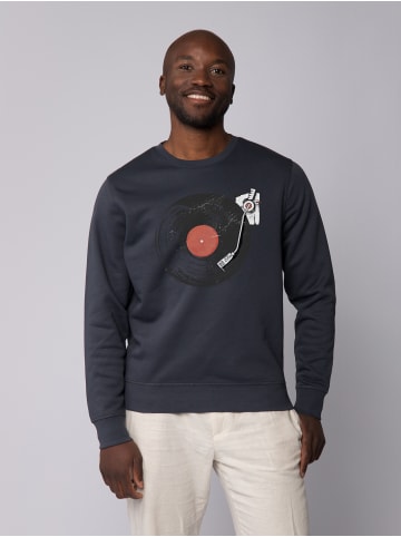 wat? Apparel Sweatshirt Schallplatte in India Ink Grey