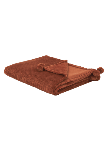 Beliani Kuscheldecke SAITLER in Braun - (W) 200 x (H) 2 x (L) 220 cm