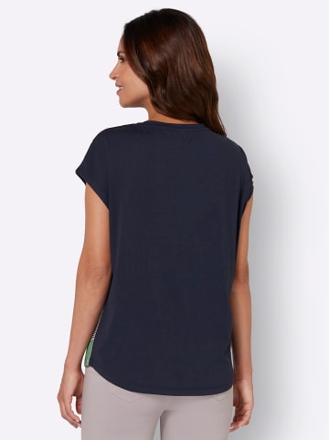 WITT WEIDEN Kurzarmshirt in marine-apfel-bedruckt