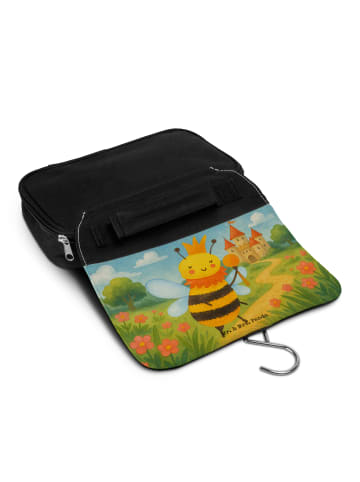 Mr. & Mrs. Panda Waschtasche Biene König Design ohne Spruch in Weiß