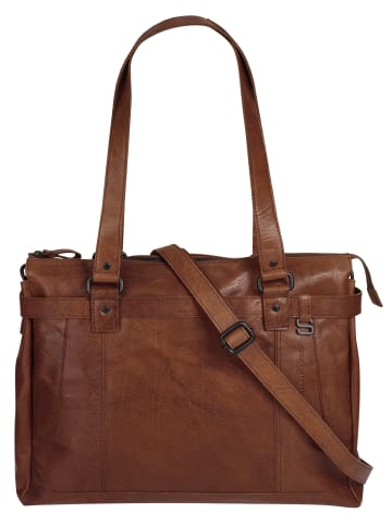 SPIKES & SPARROW Shopper echt Leder in cognac