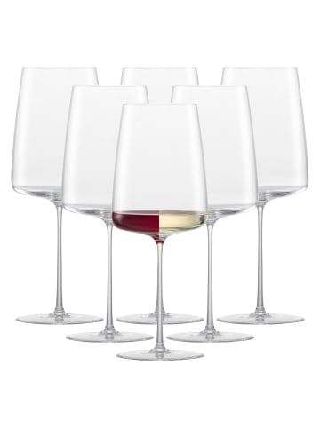 Zwiesel Glas 6er Set Weingläser fruchtig & fein Simplify in Transparent 555 ml in transparent