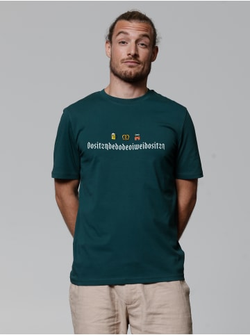 wat? Apparel T-Shirt Dositzndedodeoiweidositzn in Dunkelgrün