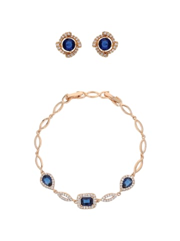 faina Women Jewelry Set in rose gold navy
