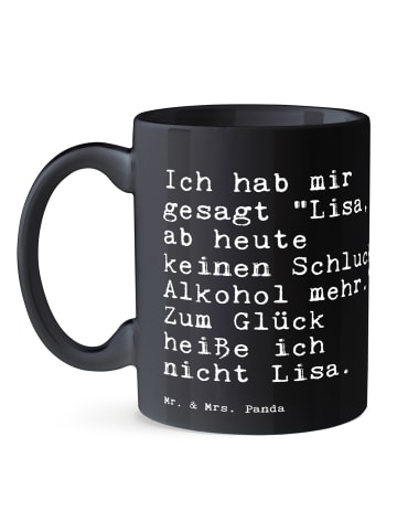 Mr. & Mrs. Panda Kaffeetasse Ich hab mir gesagt... mit Spruch in Schwarz