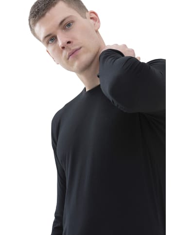 Mey Langarm UnterHemd für Herren in schwarz