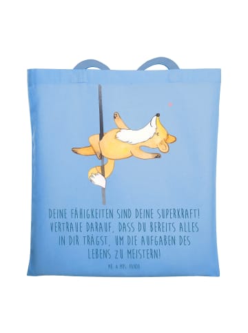 Mr. & Mrs. Panda Tasche Vertrauen in Fähigkeiten mit Spruch in Sky Blue