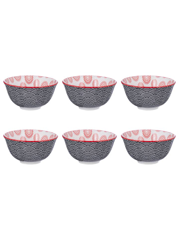 Butlers Butlers Schale ORNAMENTS 6er-Set in Rot