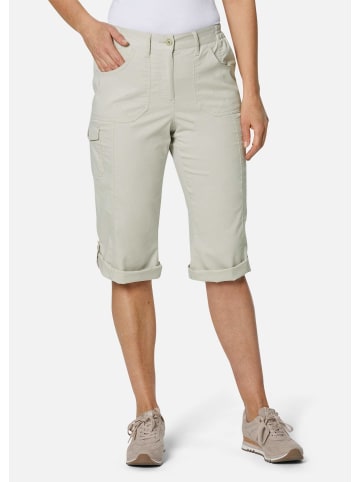 GOLDNER Kurzgröße:  Capri-Funktionshose Carla Krempelbare Capri-Hose mit Funktion in sand
