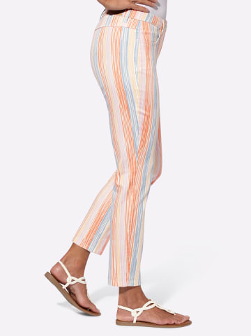 WITT WEIDEN Hose in ecru-papaya-gestreift