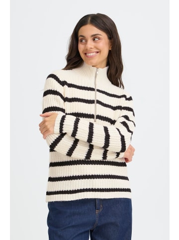 Fransa Strickpullover FRKAMIA Regular fit in Whisper White w. Black