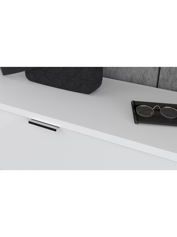 Inn.Furn Garderobe Set 4-teilig weiß Hochglanz 166 cm, Komplettset mit 6 Kleiderhaken