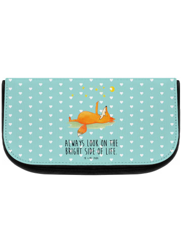 Mr. & Mrs. Panda Kulturbeutel Fuchs Sterne mit Spruch in Türkis Pastell