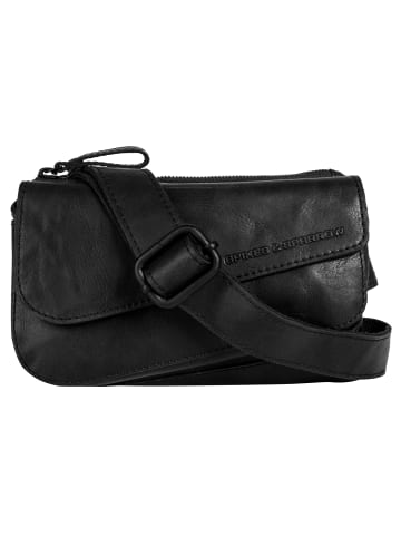 SPIKES & SPARROW Gürteltasche echt Leder in schwarz