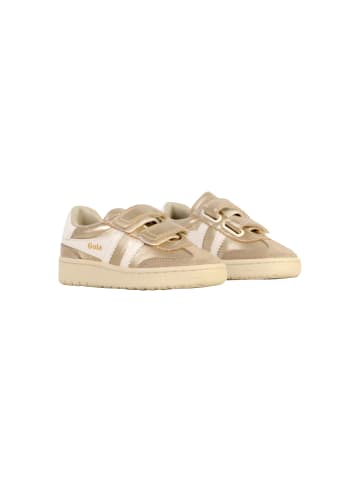 Gola Viper Glimer Strap – Niedrige Leder-Sneaker für Kinder Gold