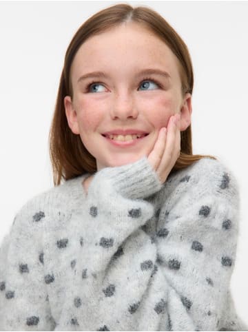 Vero Moda Girl Strickpullover in Light Grey Melange