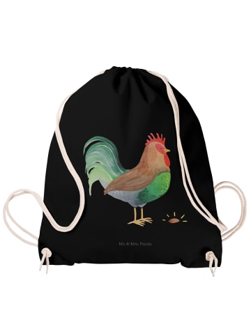 Mr. & Mrs. Panda gym rucksack Hahn Korn ohne Spruch in Schwarz