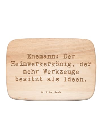 Mr. & Mrs. Panda Massivholz Schneidebrett Spruch Ehemann Heimwer... in Transparent