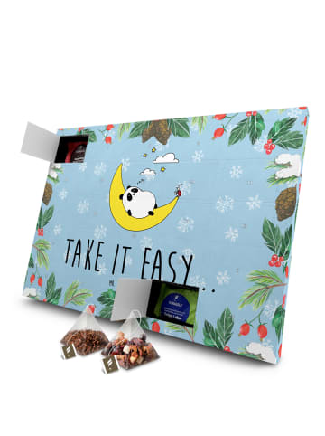 Mr. & Mrs. Panda Tee Adventskalender Panda Easy mit Spruch in Eisblau