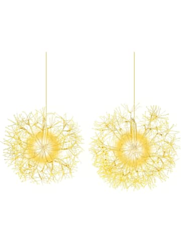 COSTWAY Leuchtkugel Weihnachten in Gold