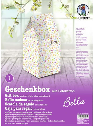 Buntpapierfabrik Ludwig Bähr Geschenkbox Bella 6,5x14,5x6,5cm Packung mit 5 Stück Motiv: 01