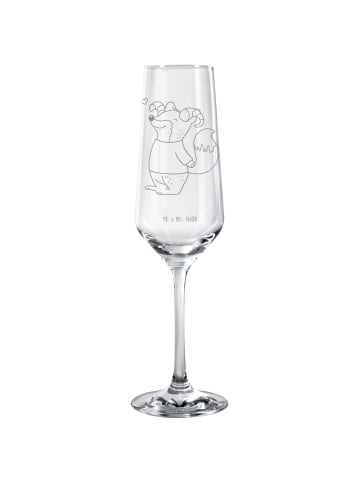 Mr. & Mrs. Panda Champagnerglas Widder Astologie ohne Spruch in Transparent