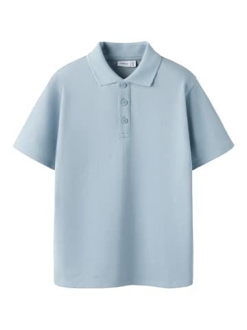 name it Nkmkally Poloshirt kurzarm Bio-Baumwolle in blue fog