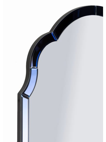 Mauro Ferretti Wandspiegel mit blauem Glasrahmen, 55 x 2 x 150 cm
