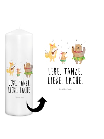 Mr. & Mrs. Panda Weihnachtskerze Waldtiere Aloha mit Spruch in Weiß
