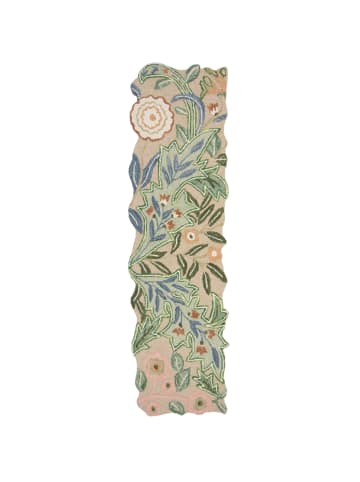 KADIMA DESIGN Wollteppich Shaped Botanisch Floral, Wohnzimmer in Grün