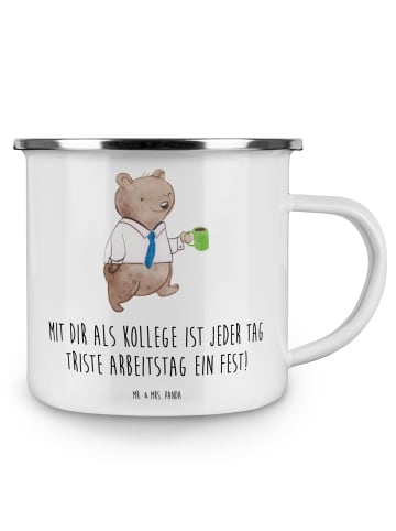 Mr. & Mrs. Panda Pott Fest Kollege mit Spruch in Weiß