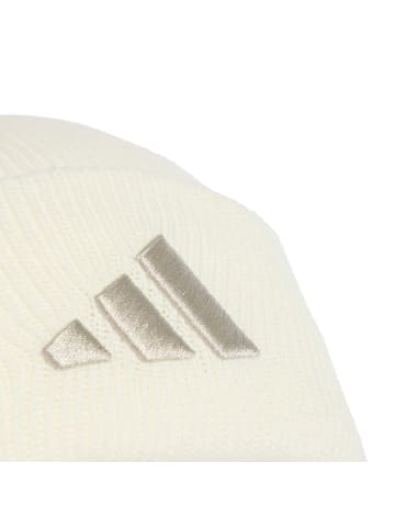 adidas New Logo Beanie Cuff in Beige