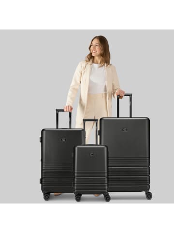 Camel Active Hanoi 4 Rollen Kofferset 3-teilig mit Dehnfalte in black