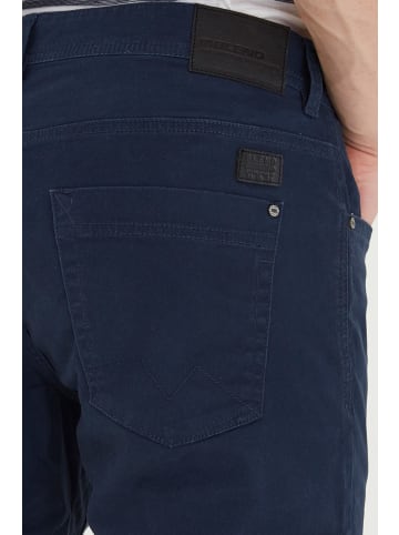 BLEND 5-Pocket-Hose BHSaturn 20704884ME lange Hose mit zahlreichen Leder-Logopatches in Blau