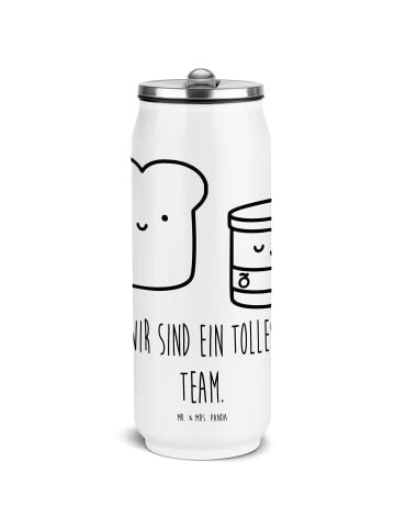Mr. & Mrs. Panda Isolierflasche Toast Marmelade mit Spruch in Weiß