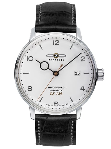 Zeppelin Automatik Herrenuhr LZ129 Hindenburg Lederband schwarz