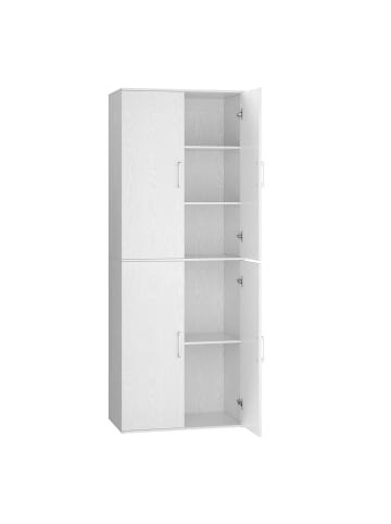 VASAGLE Aktenschrank Custos-old in Weiß - (B)60 x (H)180 x (T)40 cm