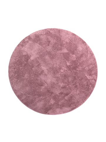 KADIMA DESIGN Teppich Kurzflor waschbar Einfarbig Wohnzimmer in Altrosa