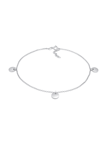 Elli Fußschmuck 925 Sterling Silber Kreis, Plättchen in Silber