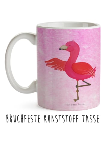 Mr. & Mrs. Panda Pott Flamingo Yoga ohne Spruch in Aquarell Pink