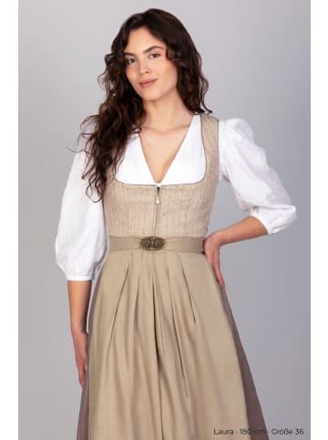 Edelnice Midi Dirndl Edith Champagner in creme