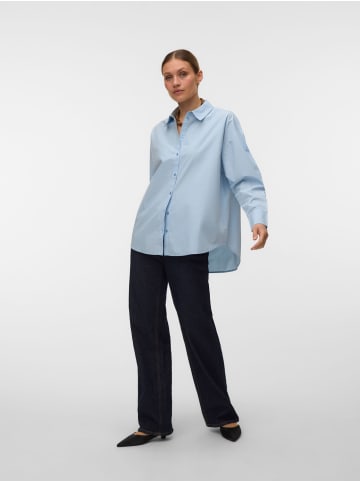 Vero Moda Popelin Hemd in Cashmere Blue