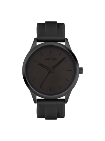 s.Oliver Armbanduhr Sport Silicone in schwarz