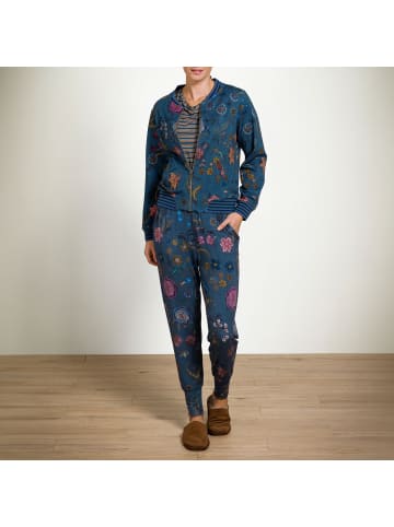 PiP Studio Bobien Long Trousers Flower in Dunkelblau