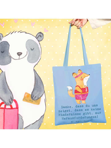 Mr. & Mrs. Panda Tote Bag Leichtathletik Trainerin Inspiration m... in Sky Blue