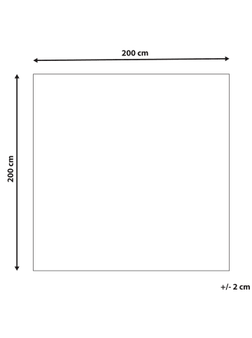 Beliani Kurzflor MUCUR in Gelb/Braun/Beige - (W) 200 x (H) 1.5 x (L) 200 cm