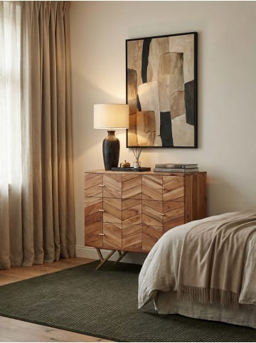 KADIMA DESIGN Rustikales Sideboard mit außergewöhnlichem Muster, Akazie Massivholz