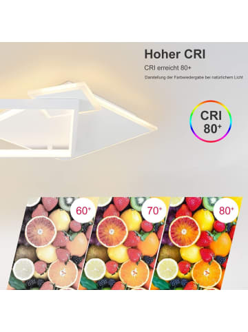 ZMH Deckenleuchte LED Dimmbar - 50W Deckenlampe weiße mit Fernbedienung Modern