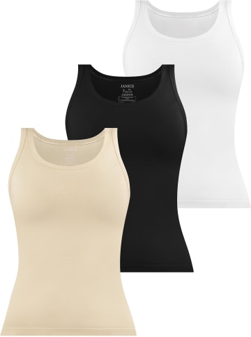 Janice Nazca in Beige/Schwarz/Weiß